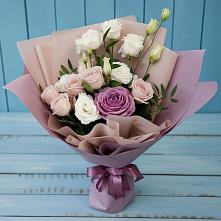 Букет цветов из:  Розы и Лизиантусы в Нижнеивкино