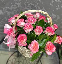 Цветочная композиция из Розы в корзине #REPLACE_PRED# Нижнеивкино