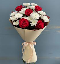 Букет цветов из:  Розы и Хризантемы в Нижнеивкино