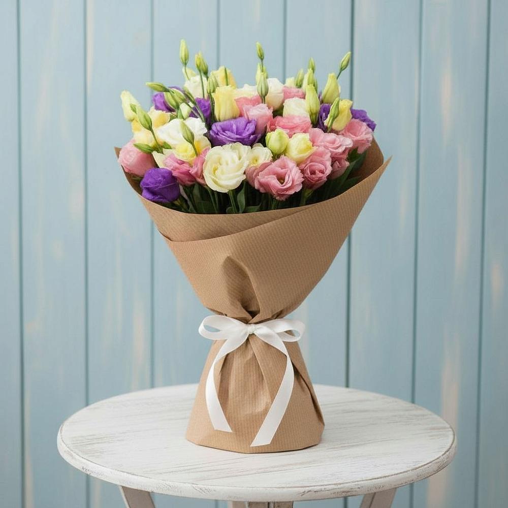 Букет цветов из: Лизиантусы в Нижнеивкино