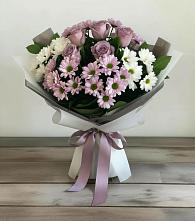 Букет цветов из:  Хризантемы и Розы в Нижнеивкино
