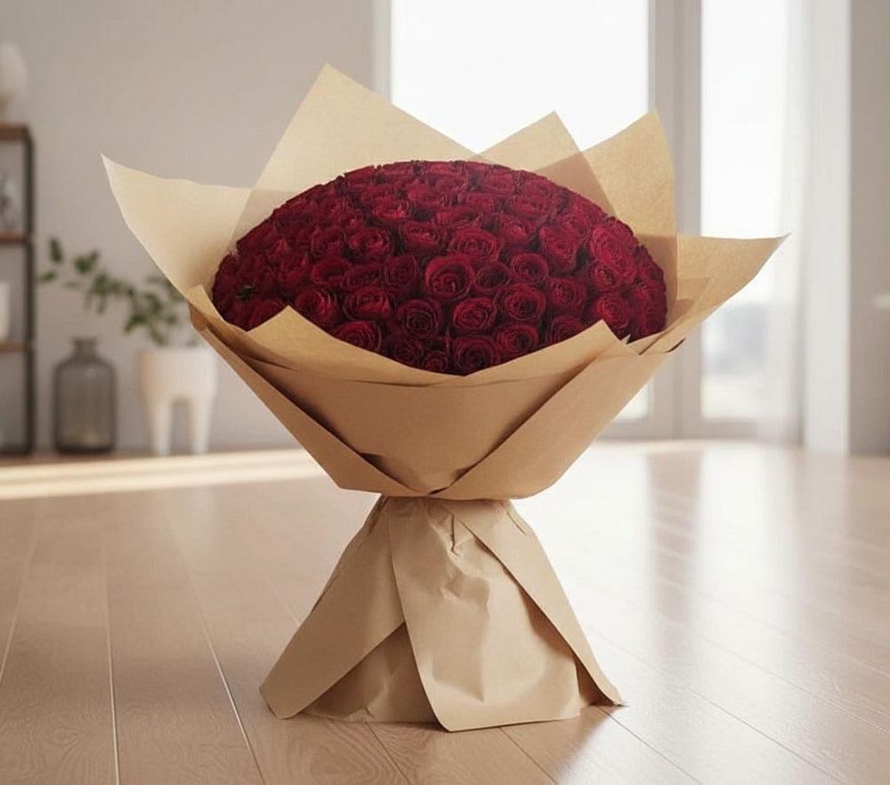 Букет 101 Красная роза в Нижнеивкино