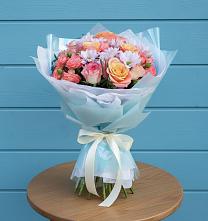 Букет цветов из:  Хризантемы и Розы #REPLACE_PRED# Нижнеивкино