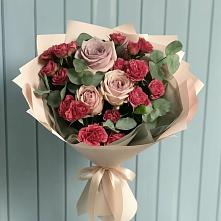 Букет цветов из:  Гвоздики и Розы в Нижнеивкино