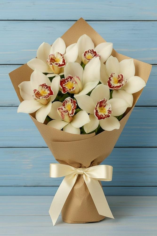 Букет цветов из: Орхидеи и Розы в Нижнеивкино