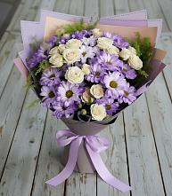 Букет цветов из:  Хризантемы и Розы в Нижнеивкино